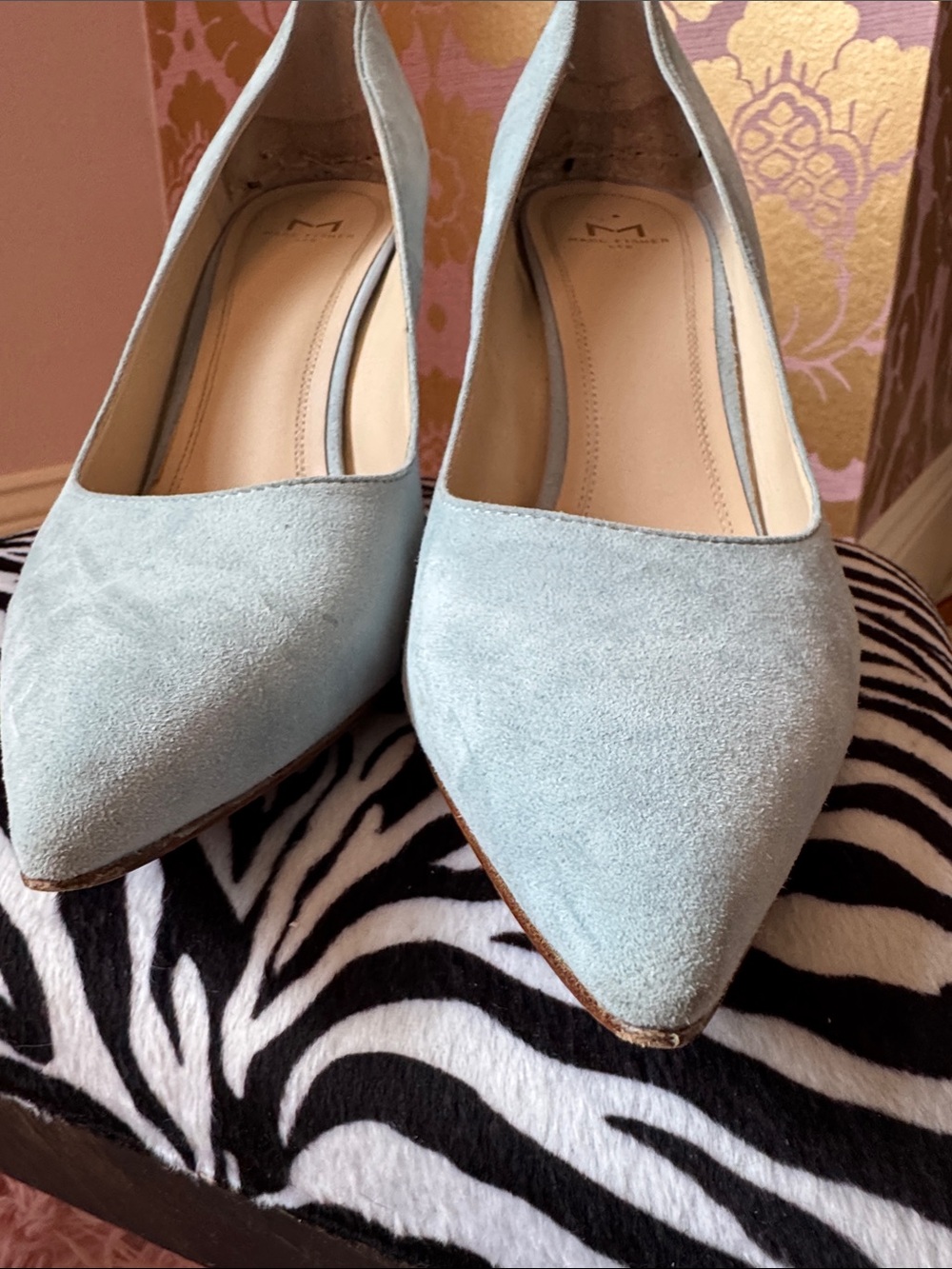Marc Fisher Women's Light Blue Suede Pointed Toe Pump size 9.5 - Picture 4 of 10